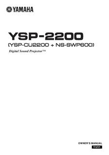 Yamaha YSP 2200 manual. Camera Instructions.